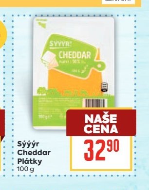 Sýýr Cheddar Plátky