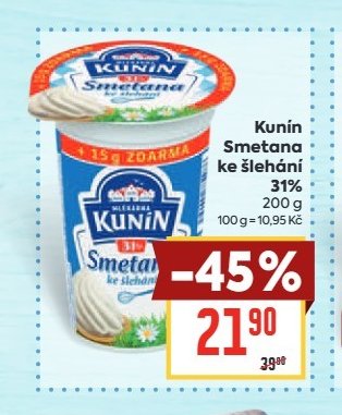 Kunín Smetana ke šlehání
