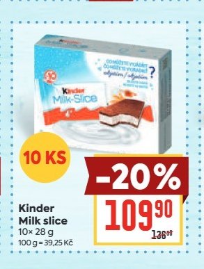 Kinder Milk slice