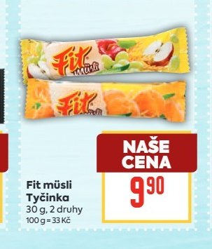 Fit müsli Tyčinka