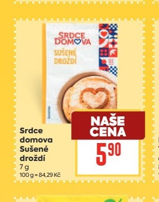 Srdce domova Sušené droždí