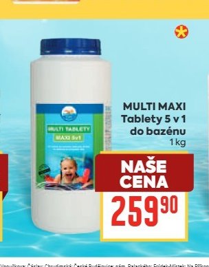 Multi Maxi Tablety 5 v 1 do bazénu