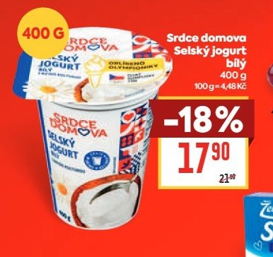 Srdce domova Selský jogurt bílý
