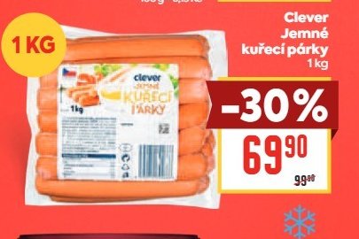 Clever Jemné kuřecí párky
