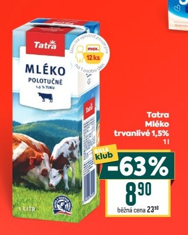 Tatra Mléko trvanlivé 1,5%