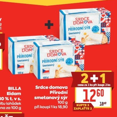 Srdce domova Přírodní smetanový sýr