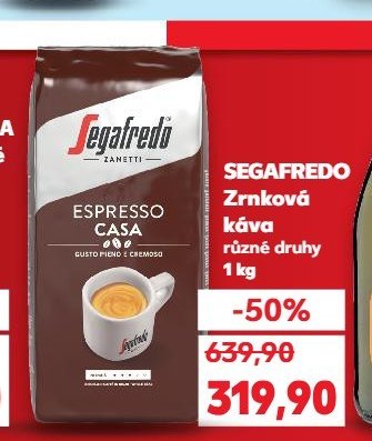 SEGAFREDO Zrnková káva