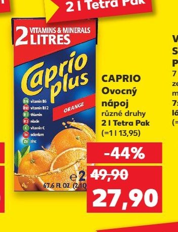 CAPRIO Ovocný nápoj různé druhy
