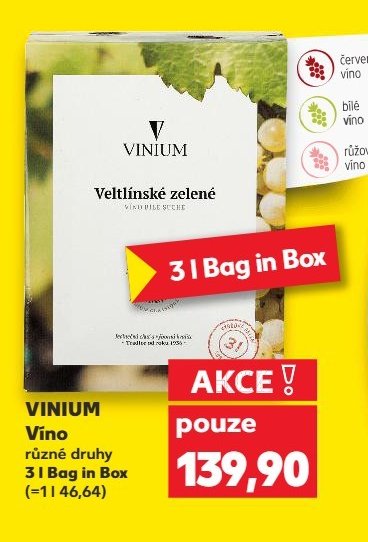 VINIUM Víno různé druhy