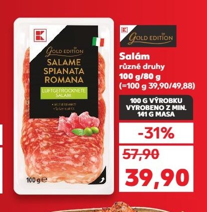 Gold Edition Saláme Spianata Romana 100 g