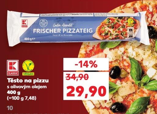 Těsto na pizzu s olivovým olejem 400 g