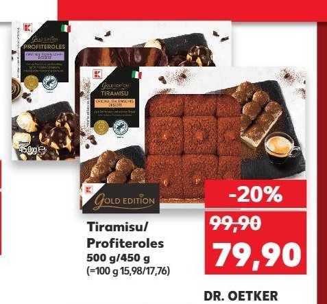 GOLD EDITION Tiramisu/Profiteroles 500 g/450 g