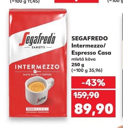 SEGAFREDO Intermezzo/Espresso Casa 250 g