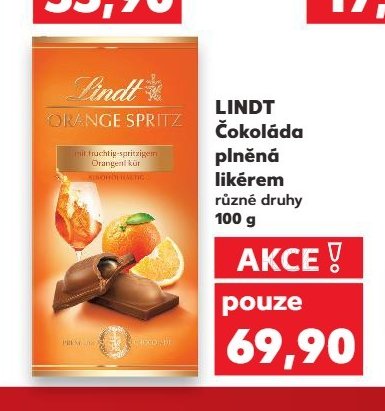 LINDT Čokoláda plněná likérem 100 g