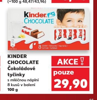 KINDER CHOCOLATE Čokoládové tyčinky 100 g