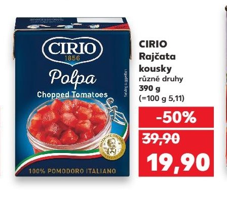 Cirio Rajčata kousky 390 g