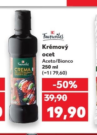 Krémový ocet Favourites Aceto/Bianco 250 ml