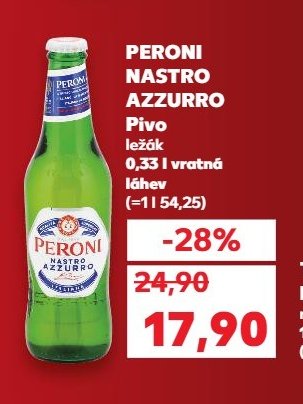 PERONI NASTRO AZZURRO Pivo ležák 0,33 l