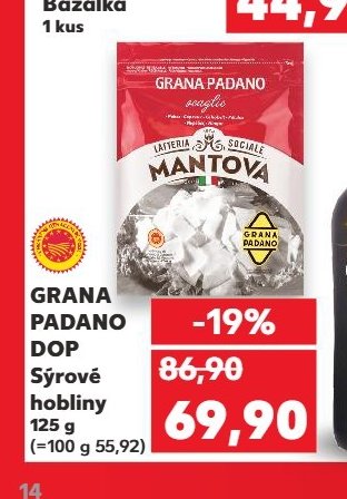 Gran Padano DOP Sýrové hobliny