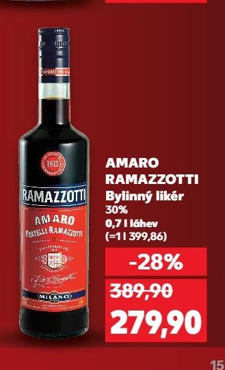 AMARO RAMAZZOTTI Bylinný likér