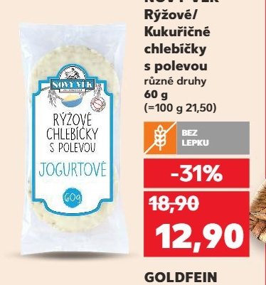 NOVÝ VĚK Rýžové/Kukuřičné chlebíčky s polevou