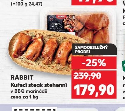 RABBIT Kuřecí steak stehenní v BBQ marinádě