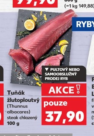 Tuňák žlutoploutvý steak chlazený
