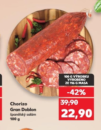 Chorizo Gran Doblon španělský salám 100 g
