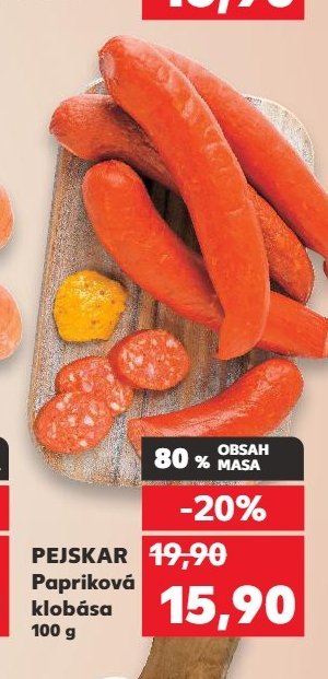 PEJSKAR Papriková klobása 100 g