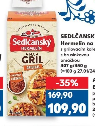 Sedlčanský Hermelín na gril 407 g/450 g