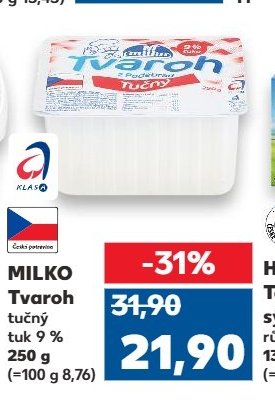 Milko Tvaroh tučný 9% 250 g