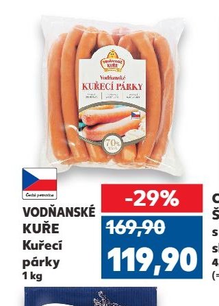 VODŇANSKÉ KUŘE Kuřecí párky 1 kg