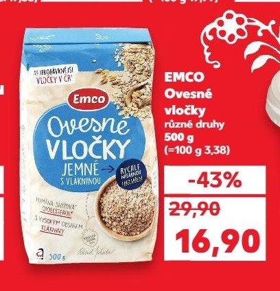EMCO Ovesné vločky různé druhy 500 g