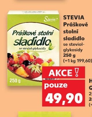 STEVIA Práškové stolní sladidlo se steviol-glykosidy 250 g