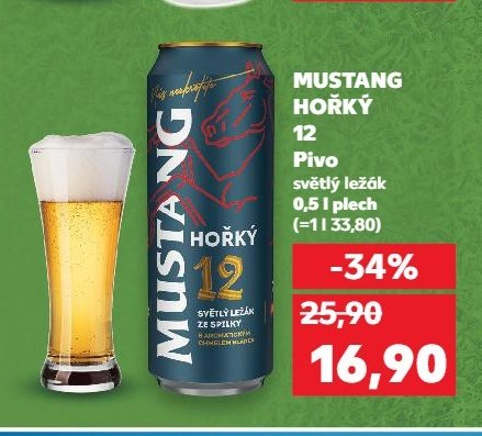 Mustang Hořký 12 Pivo světlý ležák