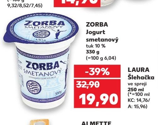 ZORBA Jogurt smetanový