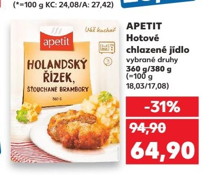 APETIT Hotové chlazené jídlo