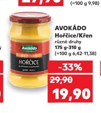 Avokádo Hořčice/Křen
