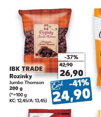 IBK TRADE Rozinky Jumbo Thomson 200 g