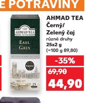 AHMAD TEA Černý/Zelený čaj 25x2 g