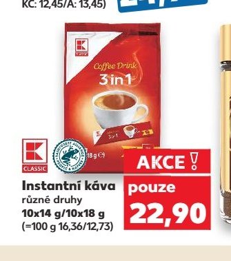 Instantní káva 10x14 g/10x18 g