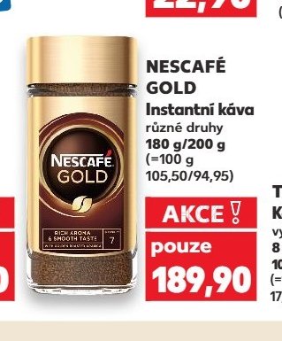 NESCAFÉ GOLD Instantní káva 180 g/200 g