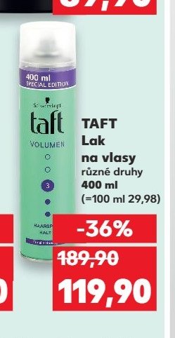 Taft Lak na vlasy