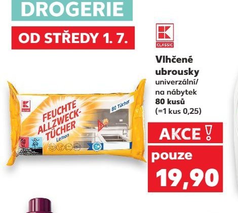 Vlhčené ubrousky univerzální