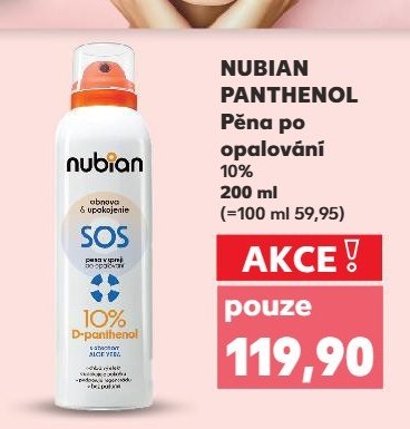 NUBIAN PANTHENOL Pěna po opalování 10% 200 ml