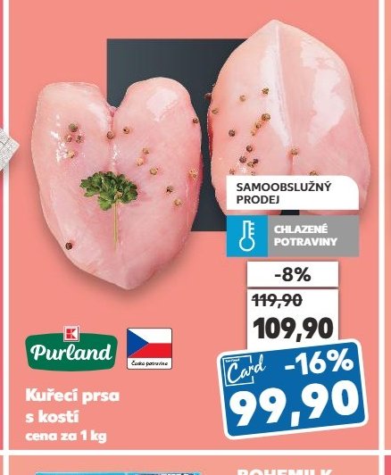 Kuřecí prsa s kostí