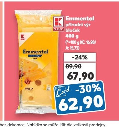 Emmental přírodní sýr bloček