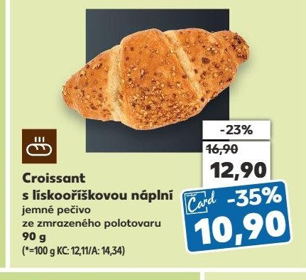 Croissant s lískooříškovou náplní