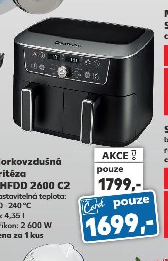Horkovzdušná fritéza SHFDD 2600 C2