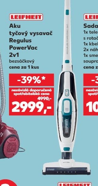 Leifheit Aku tyčový vysavač Regulus PowerVac 2v1